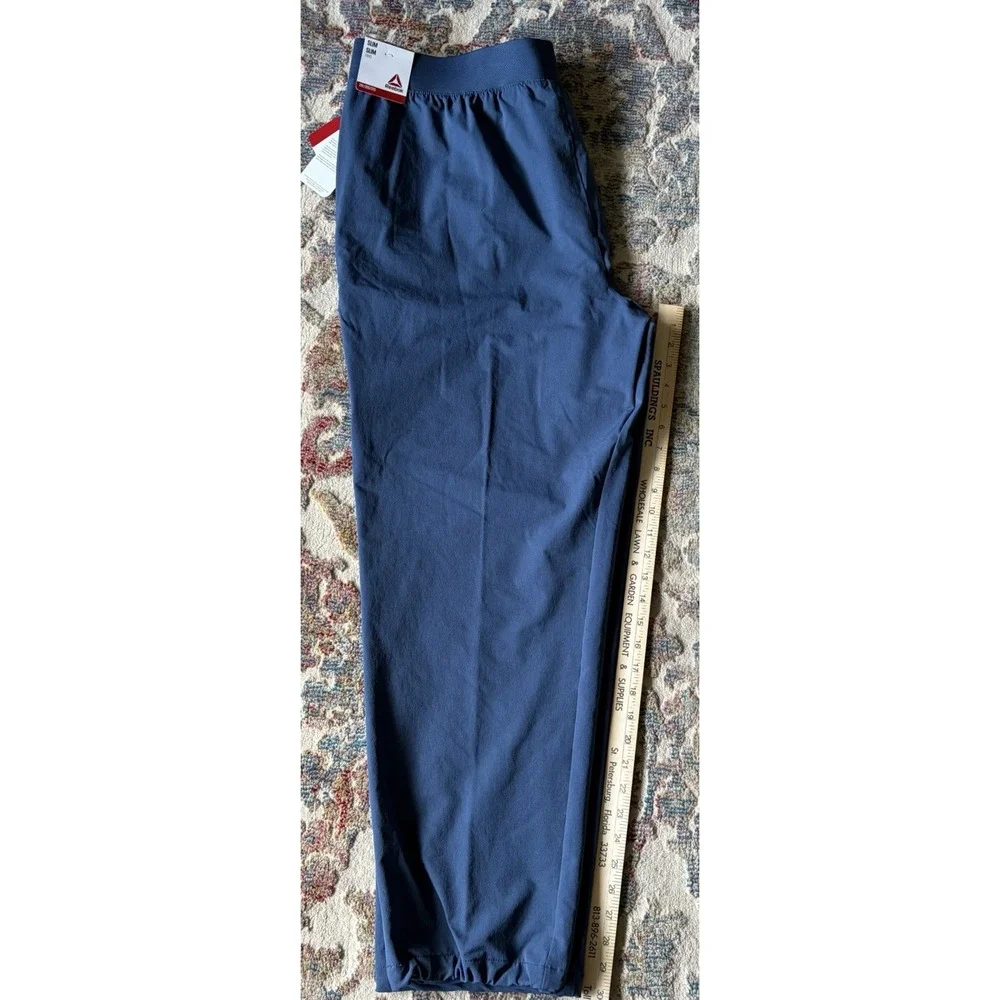 New Reebok Ascent Woven Jogger Pants Dark Denim 2XL Slim Hiking Outdoors Stretch